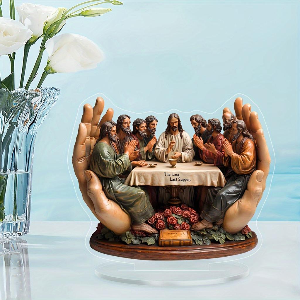 Religious Last Supper Miniature Model Home Office Desk Decor Gift for Christian