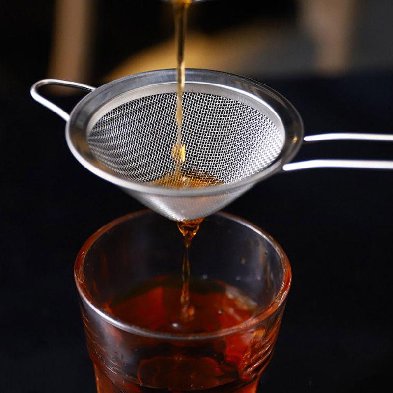 Stainless Steel Cocktail Strainer Fine Mesh Conical Cocktail Filter Sieve for Removing Juice Strainer Bar Tool Tea Strainers