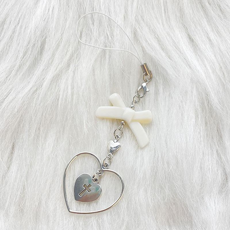 Pink Y2K Phone Charms Pendant Kawaii Key Chain For Bag  Cute Accessories Women Girl Strap Lanyard Beaded Ins Korea