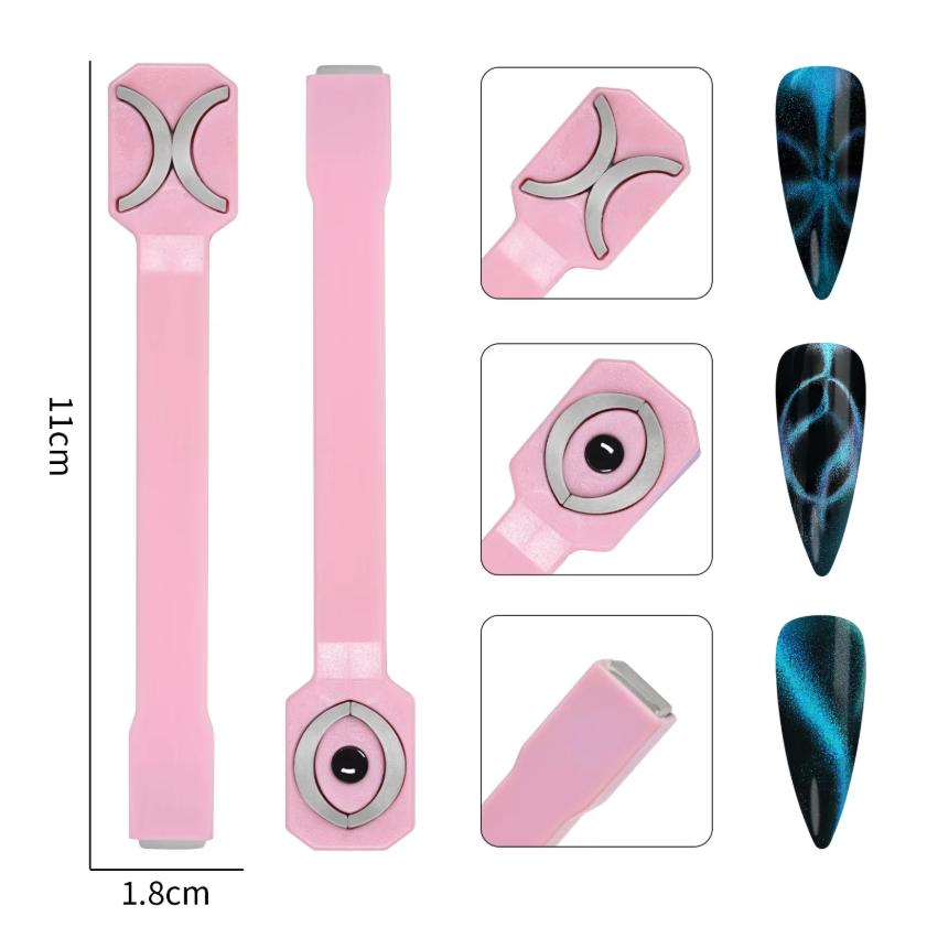 

Магнит для ногтей с узором Сердце , 6 в 1, эффект кошачий глаз , боковой свет, полумесяц, ромашка, французский маникюр, УФ-магниты для притяжения, маникюр