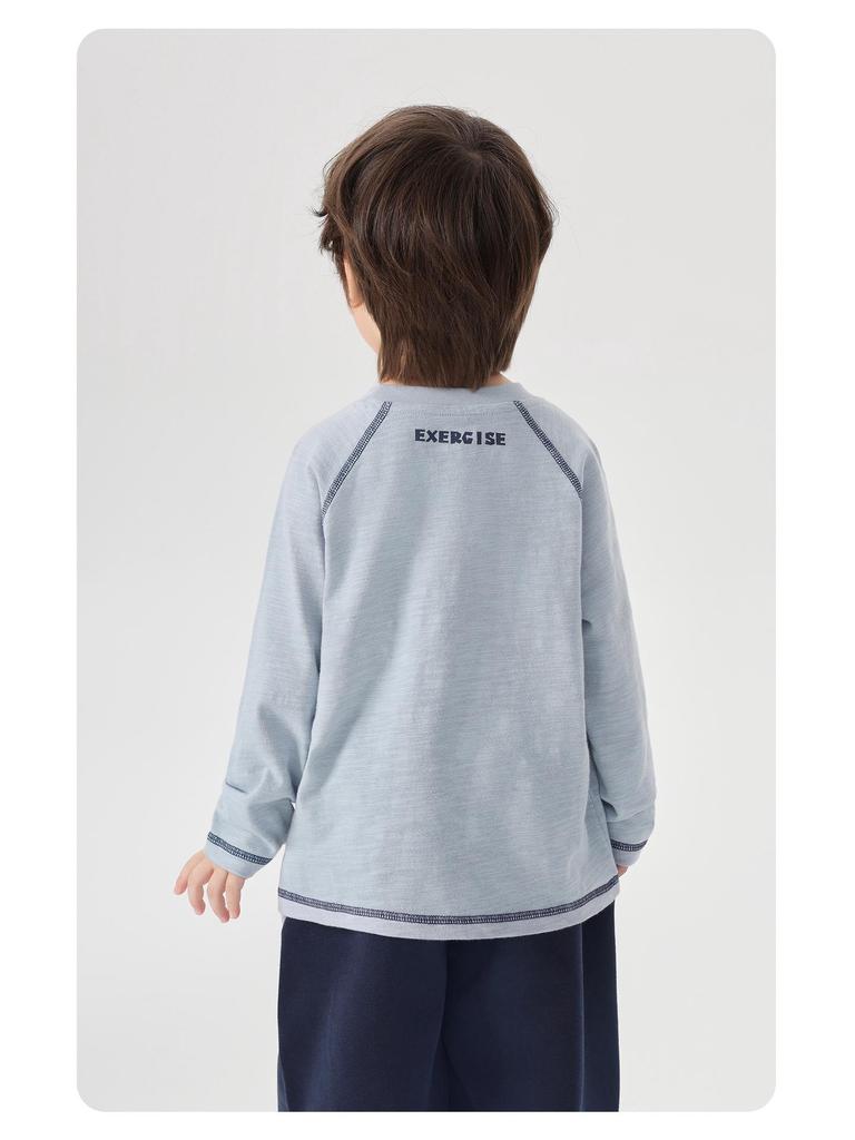 European Boys' Cotton Long-Sleeve T-Shirt, Spring 2026 New Style, Children Baby Toddler Clothing, Spring/Autumn Base Layer Shirt