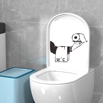 Uchwyt na papier toaletowy naklejka wodoodporna zdejmowalna samoprzylepna PCV salon łazienka sztuka ścienna dekoracja naklejka na pokrywę sedesu