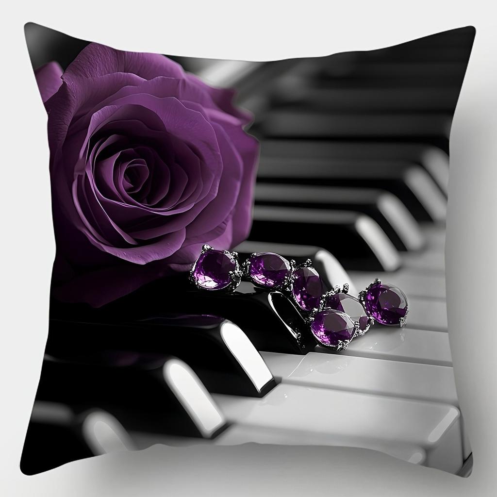 Elegant Purple - themed PillowcasesLiving room sofa cushion cover, soft and comfortable, bedroom room decoration