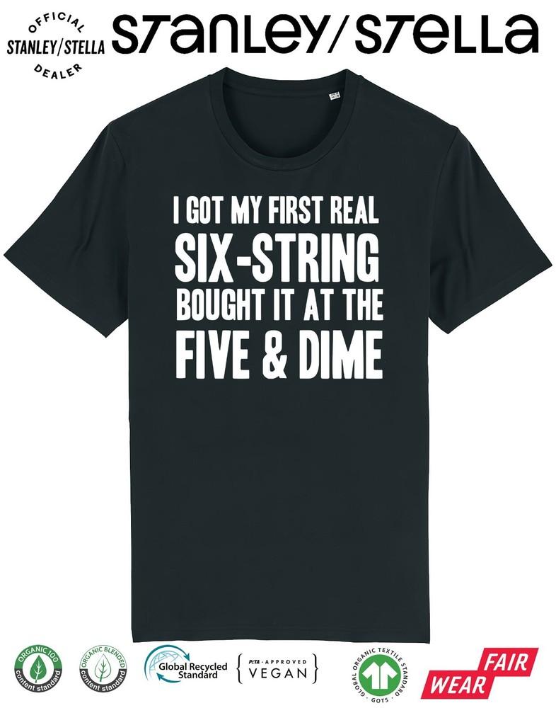 

I Got My First Real Six String Mens T-Shirt Fancy Dress 69 80s Summer Rock Tee XL