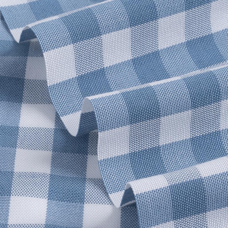Black & White/Blue Green Gingham Fabric for Kindergarten, Tablecloths & Sofas - Various Sizes