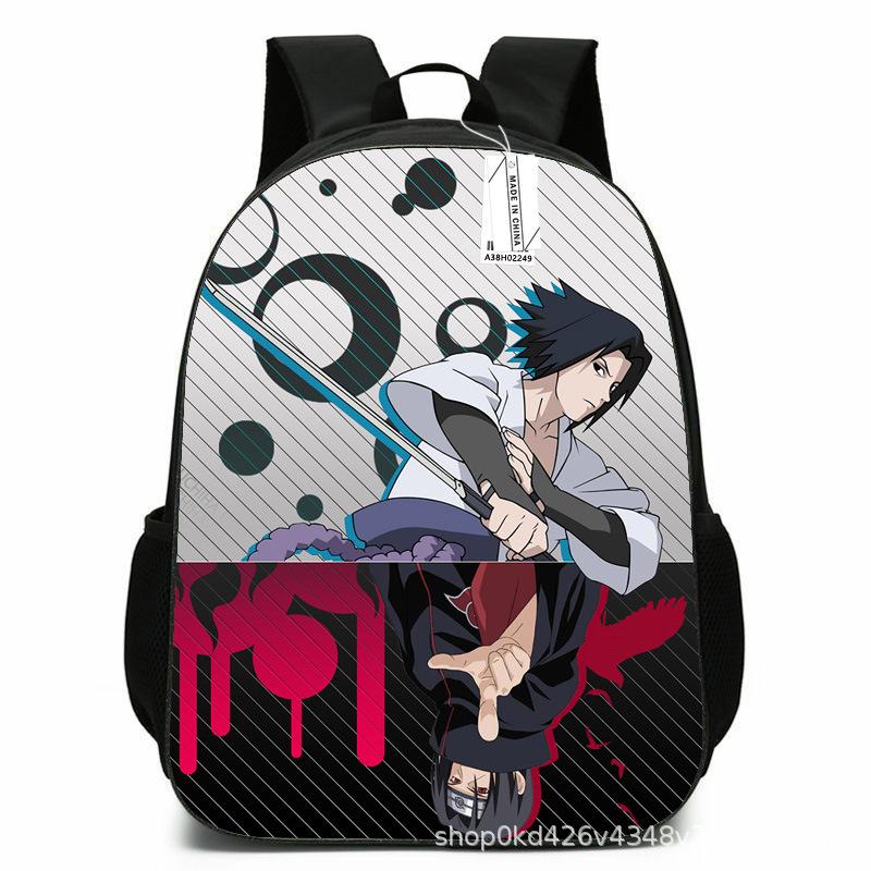 Naruto Peripheral Schoolbag Naruto Sasuke European and American Elementary and Middle School Students Backpack Cartoon Animation Computer Bag