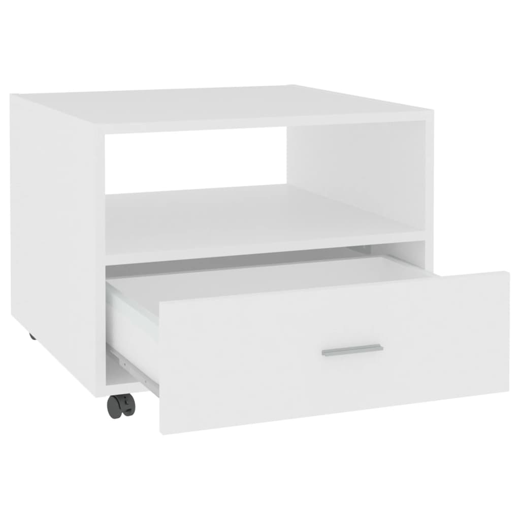 White Coffee Table 55 x 55 x 40 cm Engineered Wood