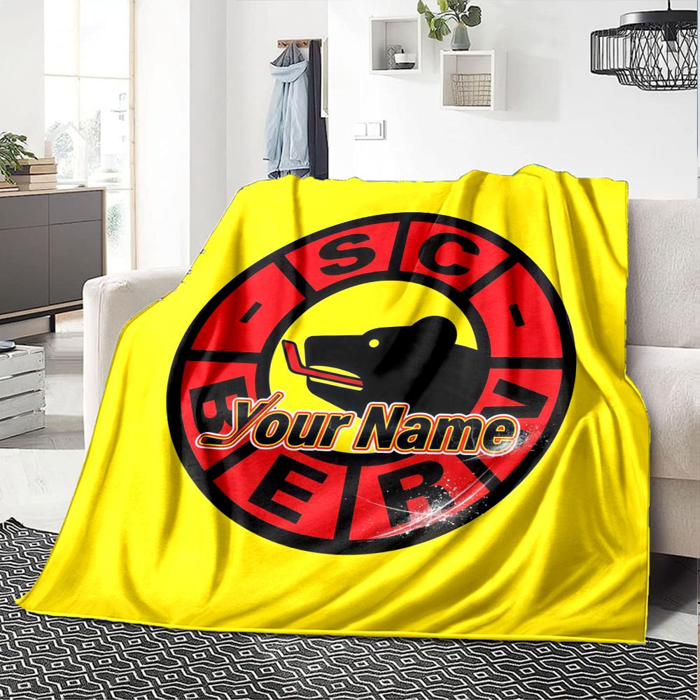 1PC Sc Bern Custom Name Patterned Flannel Blanket Suitable For All Seasons For Home Decor Warmth And Comfort Gifts Holiday Present