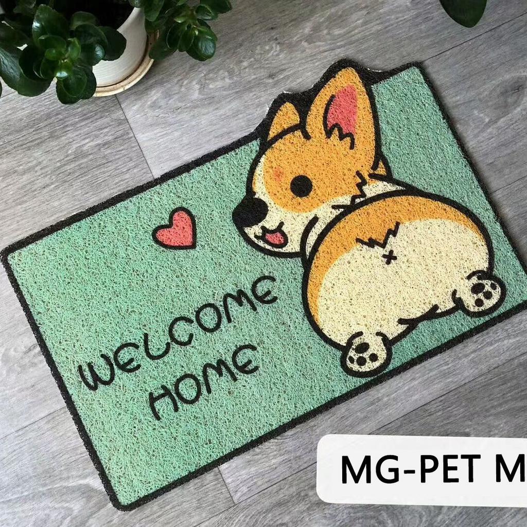 Cartoon Welcome Entrance Doormats Carpets Rugs for Home Bath Living Room Floor Stair Kitchen Hallway Non-Slip Cat Dog Pet Gamer