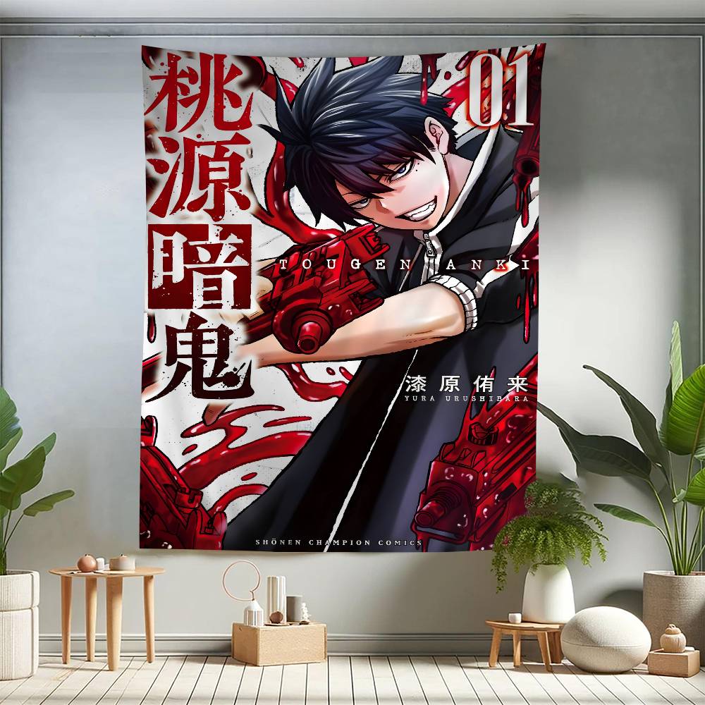 Hot Anime TTougen AAnki DIY Wall Tapestry Art Science Fiction Room Home Decor Wall Art Decor