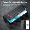 LC.IMEEKE For Samsung Galaxy S23 FE Leather Stand Cover Carbon Fiber Texture Wallet Phone Case