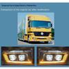 Dual-Lens LED Headlight Assembly with DRL for Mercedes-Benz Actros Axor MP1 Heavy Trucks