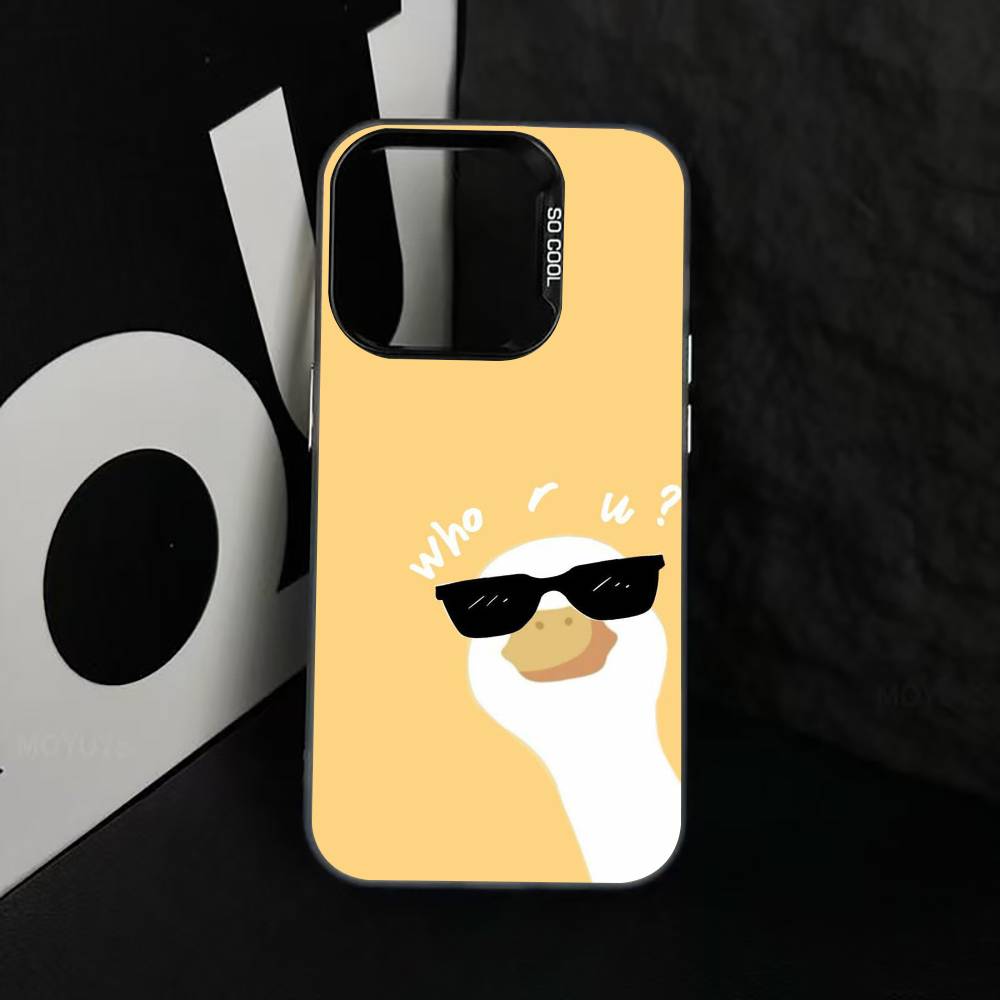 Duck Phone Case For iPhone 17,16,15,14,13,12,11 Plus,Pro Max,XS,Colorful Silver Phone Case Funda Cover