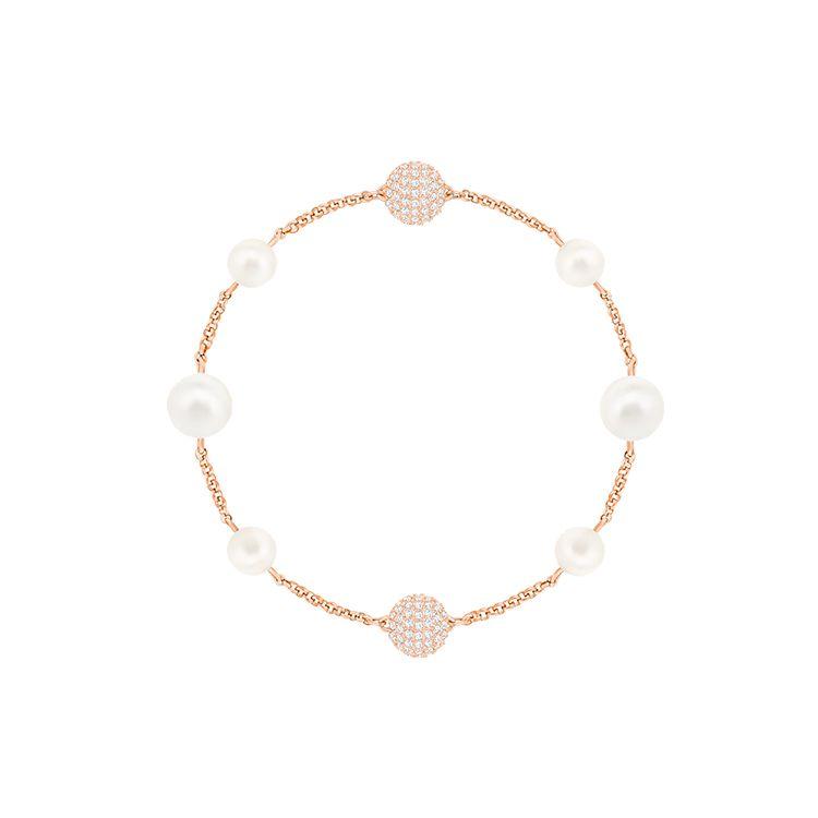 Swarovski Remix Collection Bubble Crystal Bracelet Women Bracelets White Rose-Gold 5373260 Box (Random Color),M