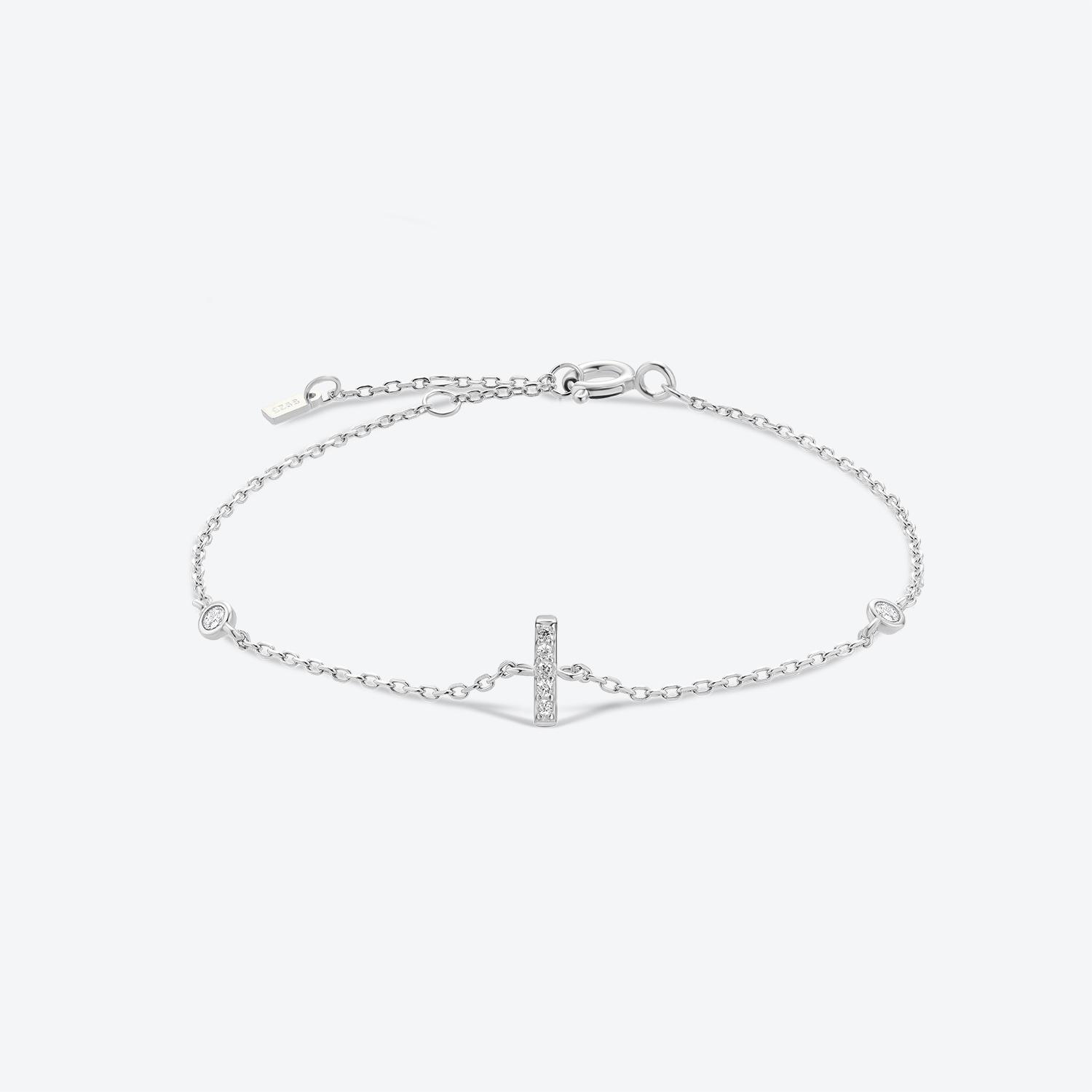 

ANDYWEN 925 Sterling Silver Monogram Letter Bracelet Crystal Luxury CZ Zircon Women Fine Jewelry M