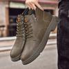 Fashion Hot Sale Fashion Motorcycle Boots for Men Comfort Platform Ankle Boots Lace-up Genuine Leather Casual Shoes Versatile Man Botas