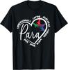 Para Heart Teacher Paraprofessional Paraeducator Novelty T-Shirt