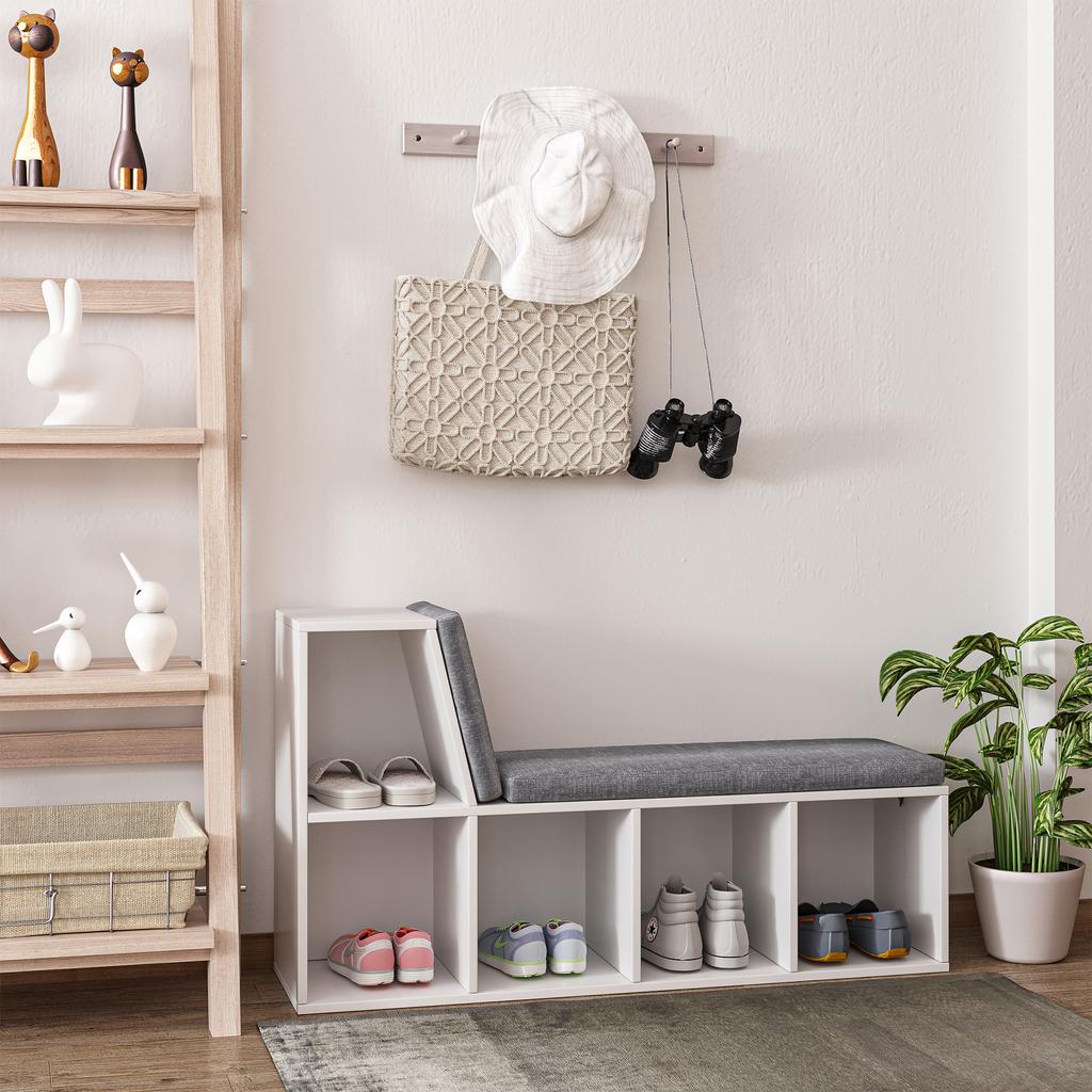 2 Tier Modern Bookcase Bookshelf with Removable Cushions