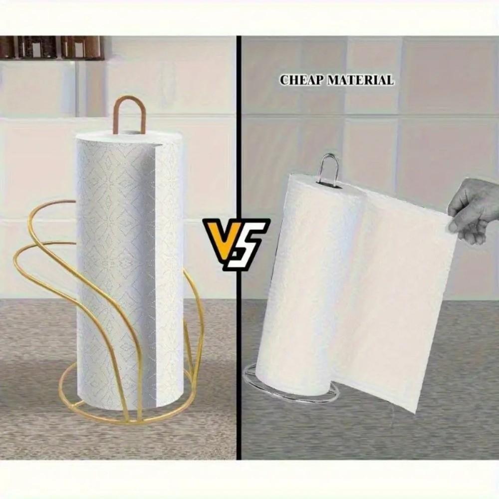 Black Gold Paper Towel Holder Reinforced Base Toilet Tissue Holder  Kitchen Use
