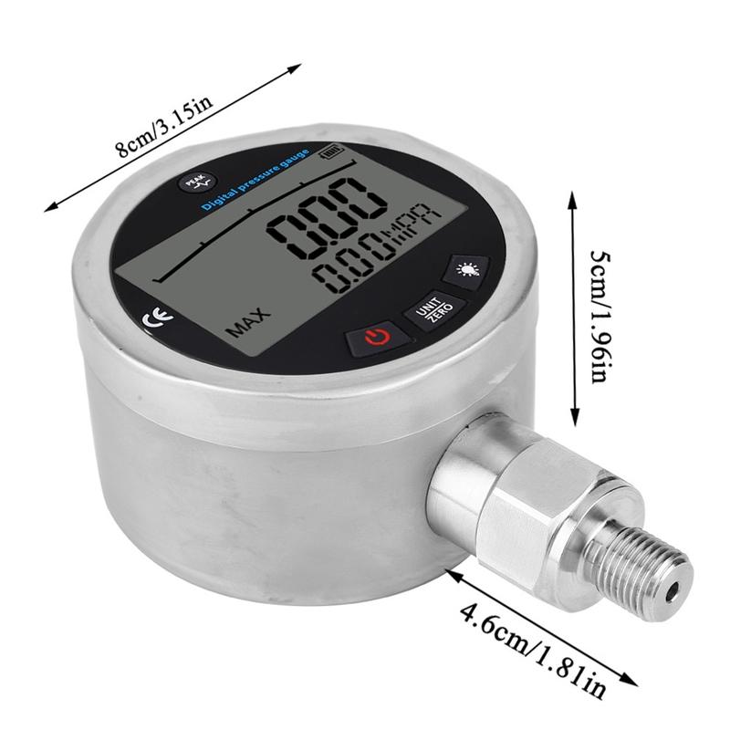 Digital Hydraulic Pressure Gauge 400BAR 0‑40Mpa 5800PSI with G1/4 Connector