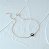 Aide 925 Silver Enamel Evil Eye Charm Bracelet For Women Minimalist Luxury Jewelry Adjustable Gold Chain Wedding Party