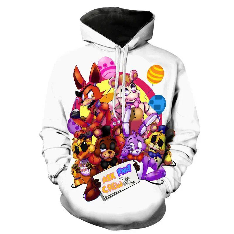 

Весна-осінь, чоловіки, дитячі толстовки з капюшоном, 3D-принт, п’ять ночей, світшоти для хлопчиків, модний вуличний одяг, повсякденні пуловери з капюшоном, верхній одяг M