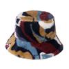 eBay European and American tide colorful graffiti color printing plush hat thermal hat bucket hat women winter