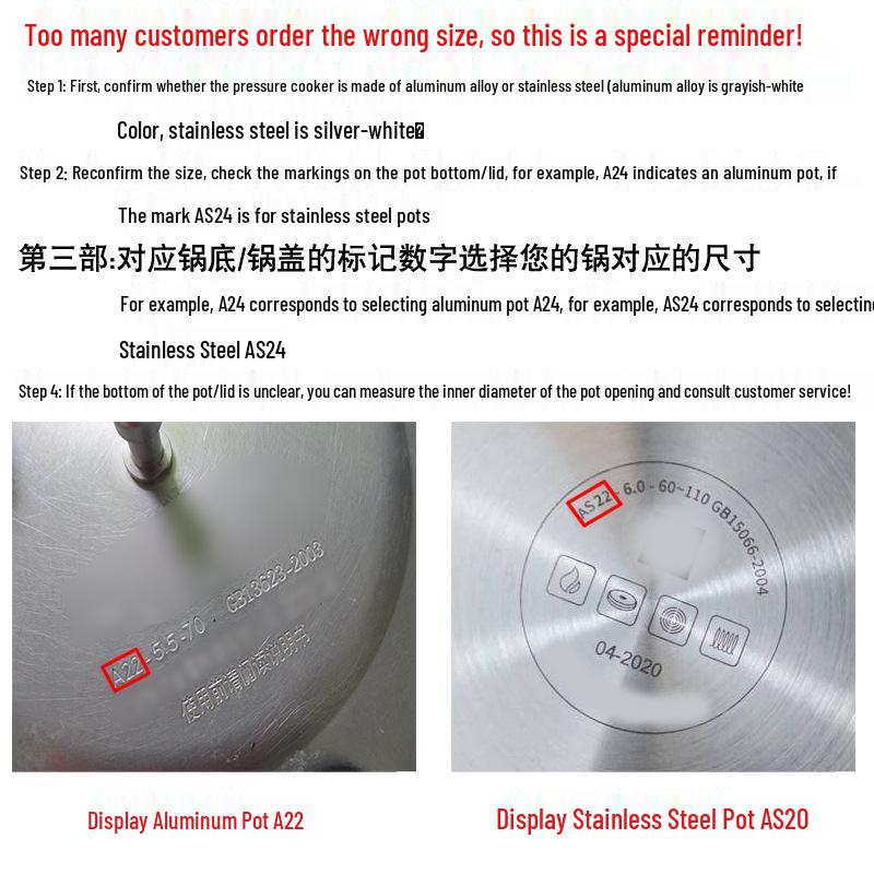 Universal Silicone Gasket Ring for Vintage Pressure Cookers: Fits 18/20/24cm Models