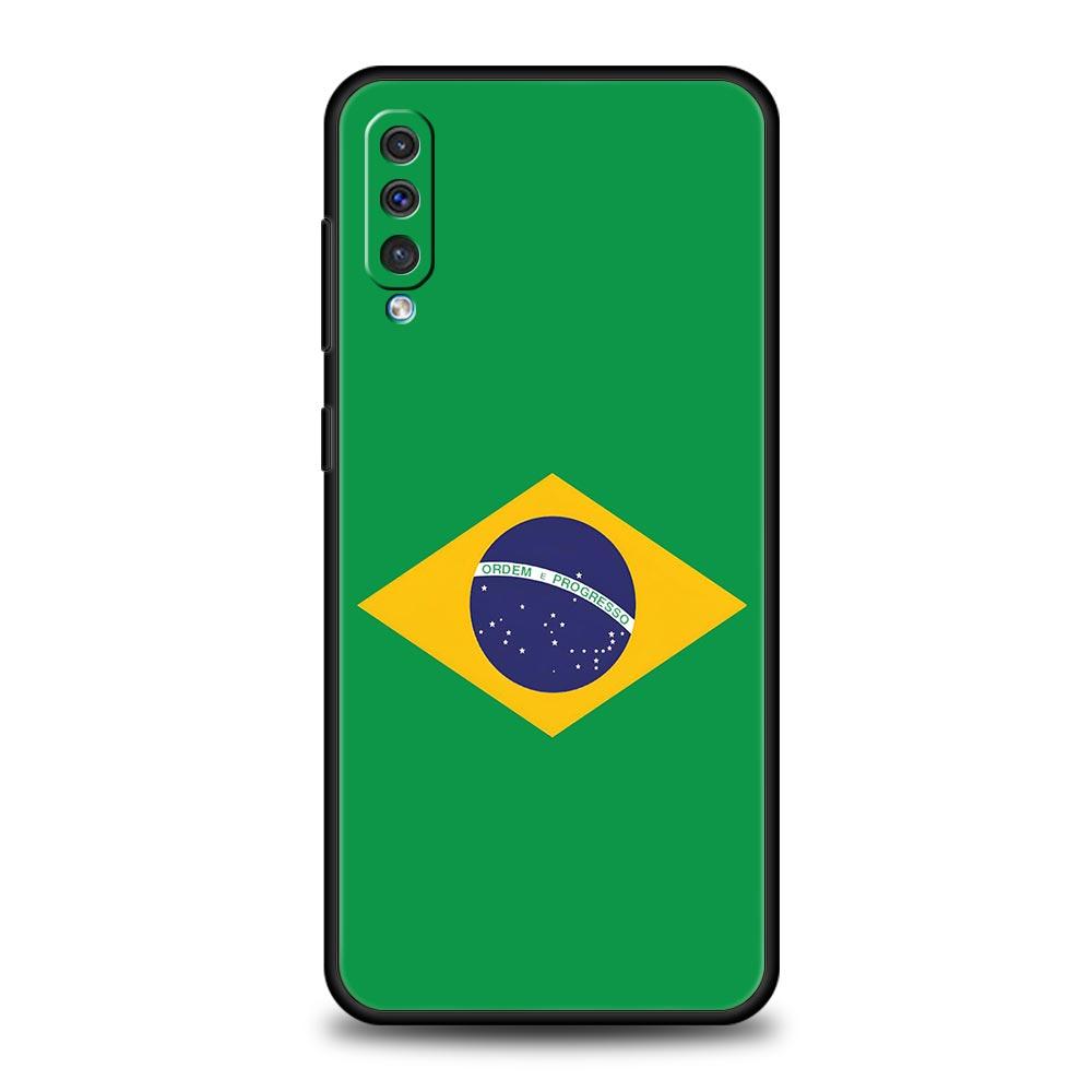 Large Brazil Flag Phone Case For Samsung A56 A36 A26 A54 A52 A24 A14 A50 A72 A70 A40 A06 A12 A22 A34 A42 A32 A04s A16 5G Cover