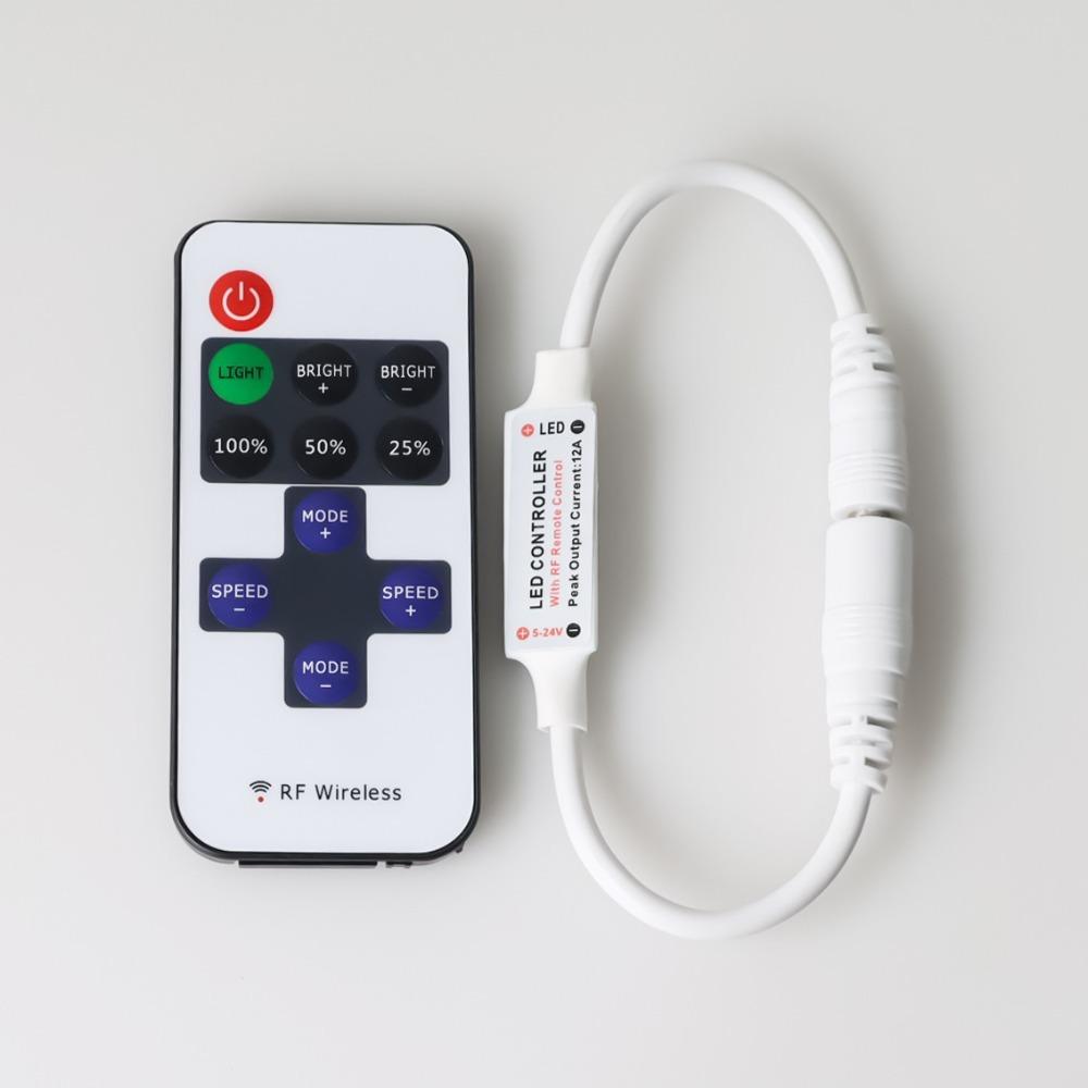 Mini Compact Size Single Color LED Controller RF Remote Control DIY Light Project