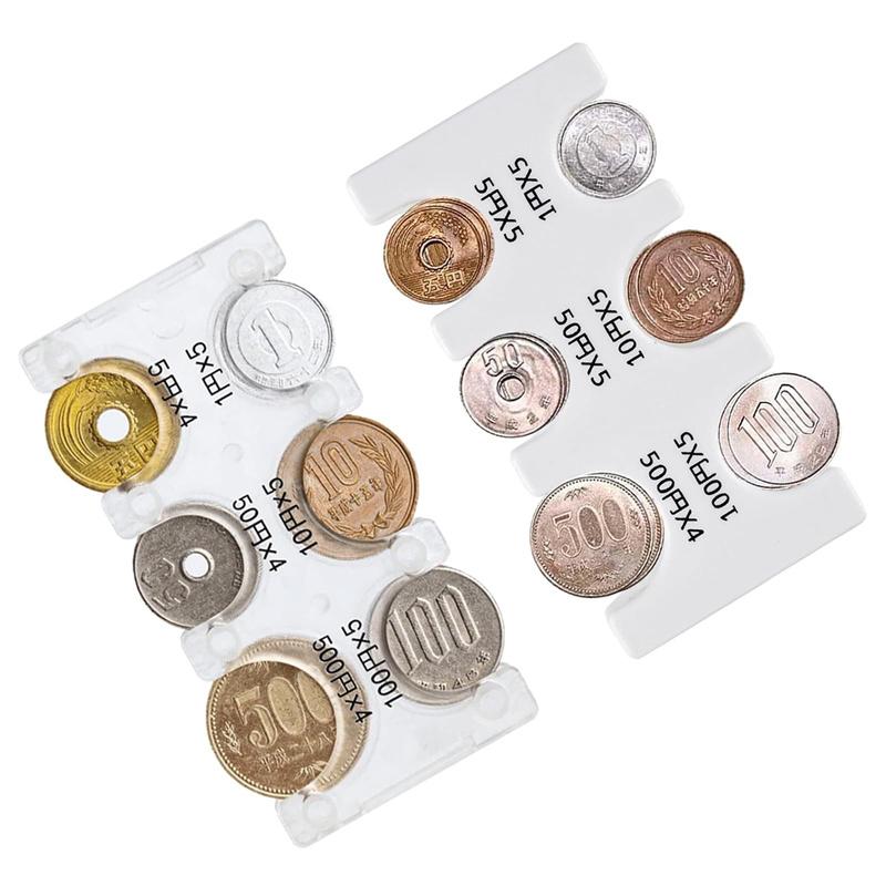 1PC Portable Mini Coin Organizer Portable Plastic Coin Holder Multi-Slot Japanese & Korean Currency Storage Money Management