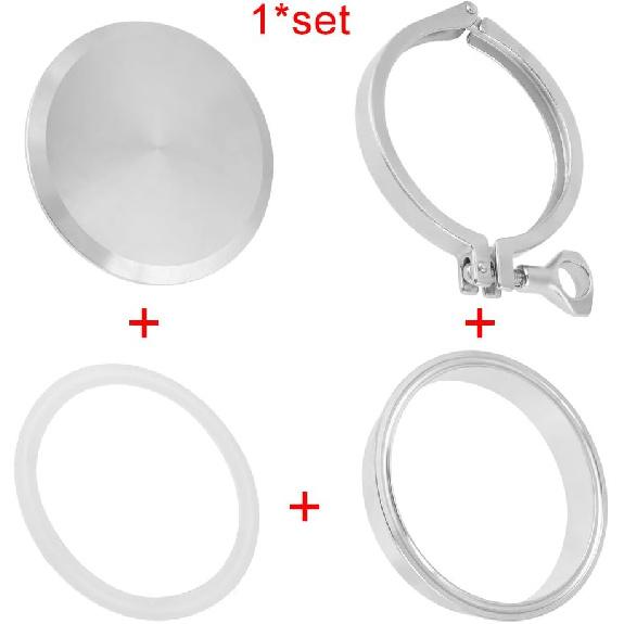 Stainless Steel Welding Ferrule Clamp Sanitary Pipe Fittings 102mm 4inch End Cover Weld Ferrule Clamp with Gasket