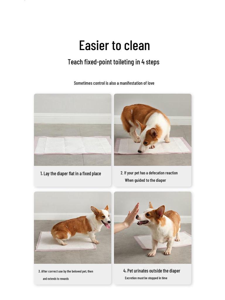 Thickened Pink Absorbent Dog Urine Pad - Training Pad for Pets