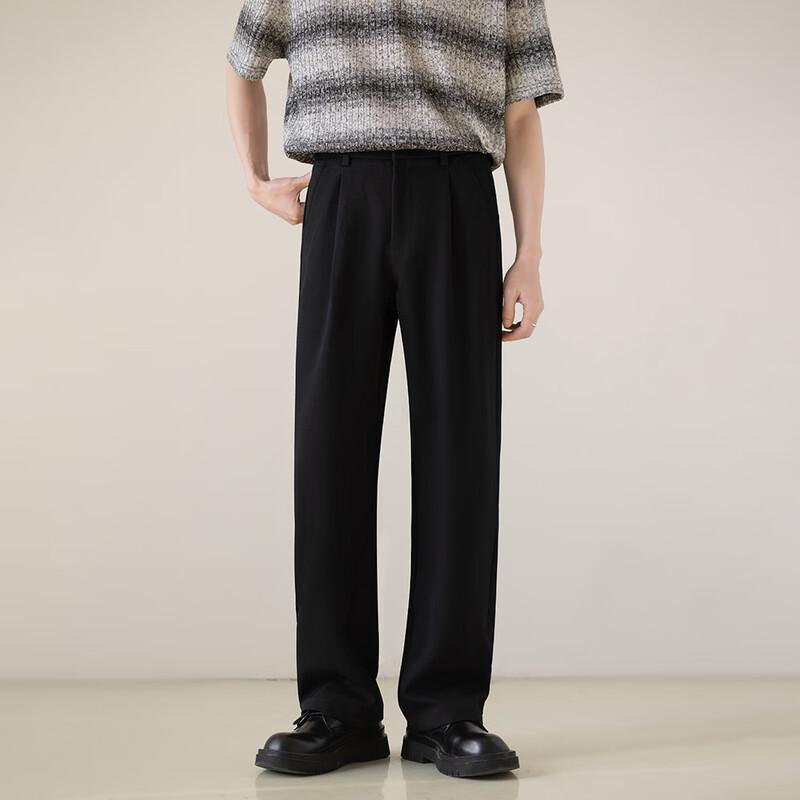 Men's Loose Straight-Leg Casual Trousers 7J03