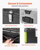 Motorcycle Top Case 45L Universal Waterproof ABS Motorcycle Tail Case, Detachable Motorbike Top Box with Security Lock & Leather Liner for Luggage