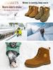 Herren Rindsleder Wolle Pelz Arbeitsstiefel - Dick & Warm Martin Schneestiefel