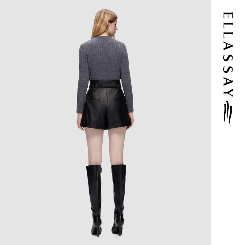 ELLASSAY Autumn Minimalist Wool Knit Jacket