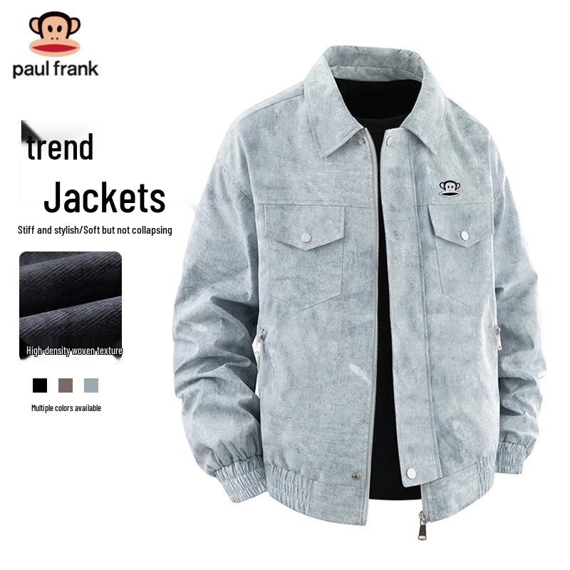 Paul Frank Men's Retro Lapel Workwear Jacket