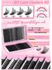 640 Clusters DIY Individual False Eyelashes: 10-100D, 10-16mm Dense, Curled, Segmented Style