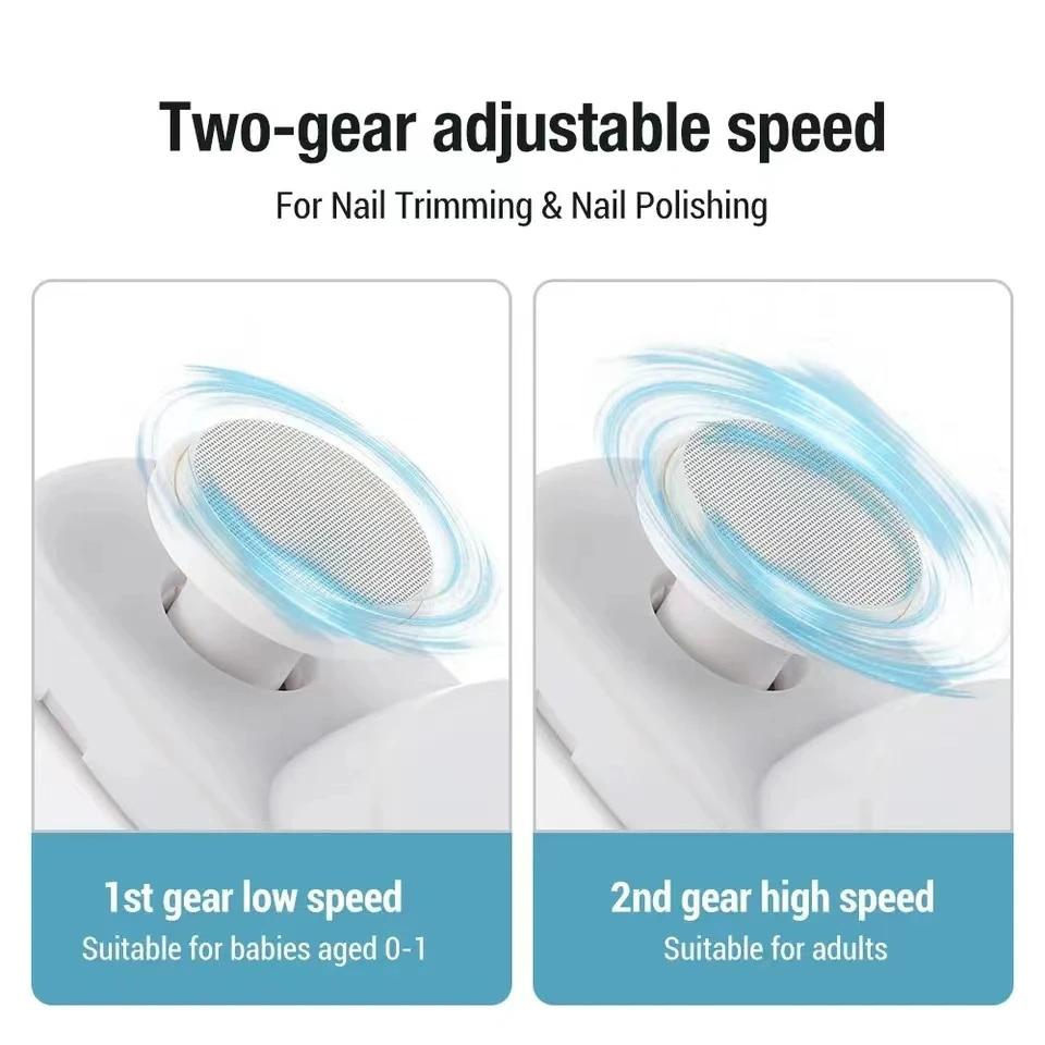 Electric Nail Clipper Grinding and Polishing 2 In 1 Multifunctional Portable Automatic Nail Grinder Electric Manicure Tool