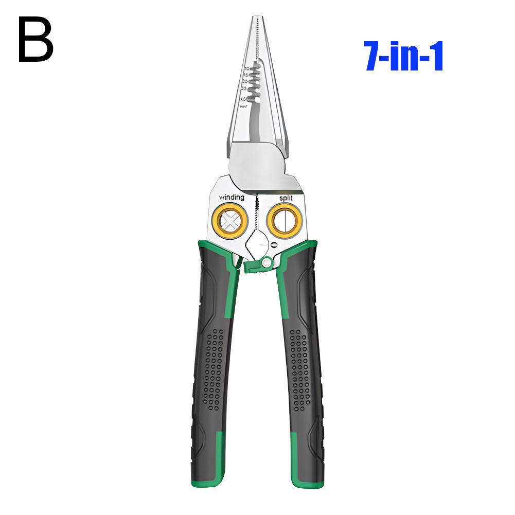 8 in 1 Multifunctional Wire Stripper Scissors Cutting Pulling Crimping Wires Strippers Cable Scissors Electrical Measuring Plier