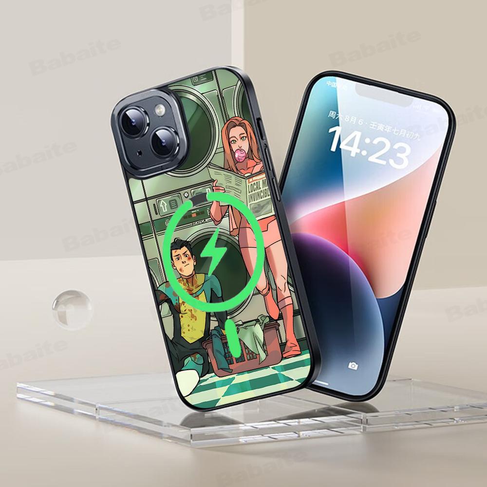 Beliebter Animations-Superheld I-Invincible Cartoon-Handyhülle Magnetische Hülle Für IPhone 16 14 13 12 11 15 Pro Max Plus