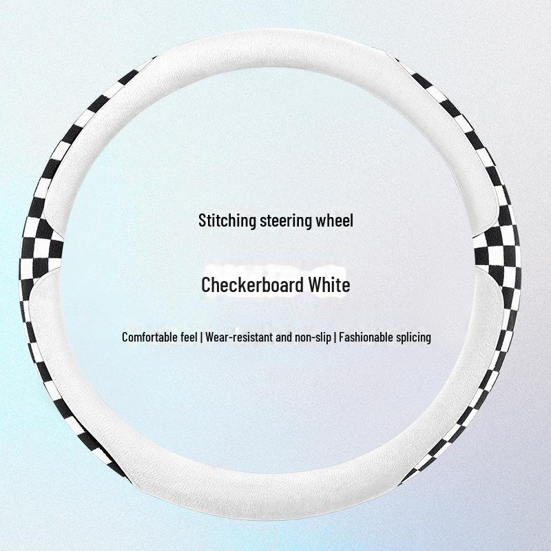 

Плюшевий чохол на кермо автомобіля з леопардовим принтом: Зимове D-подібне кермо з гусятою лапкою. Модний дизайн, комфорт і стиль! Double D