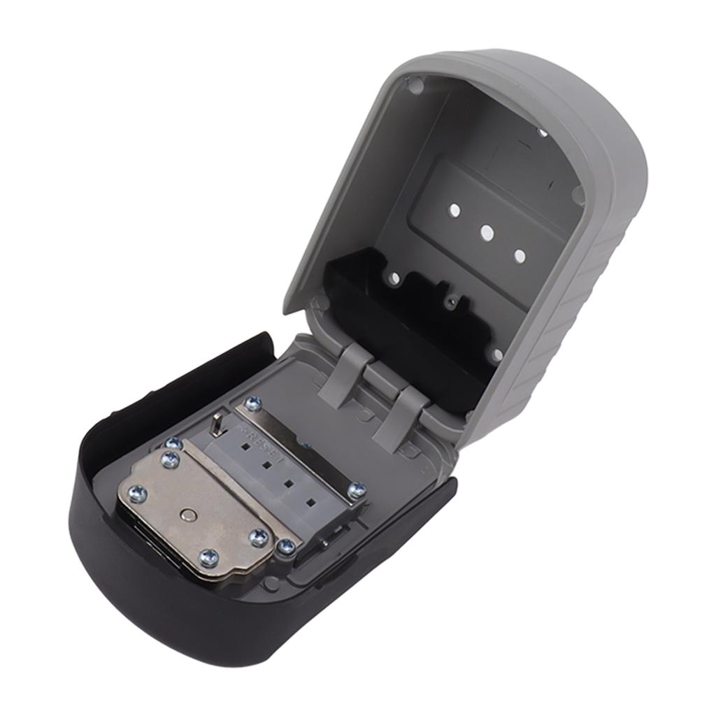 Security Case Lock Box Wall Mounted Waterproof Lockbox Aluminum Alloy Key Organizer for Home Hotel Office Silver