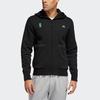 Adidas Essential Solid Hooded Zip Jacket Men Jackets Black FU6254