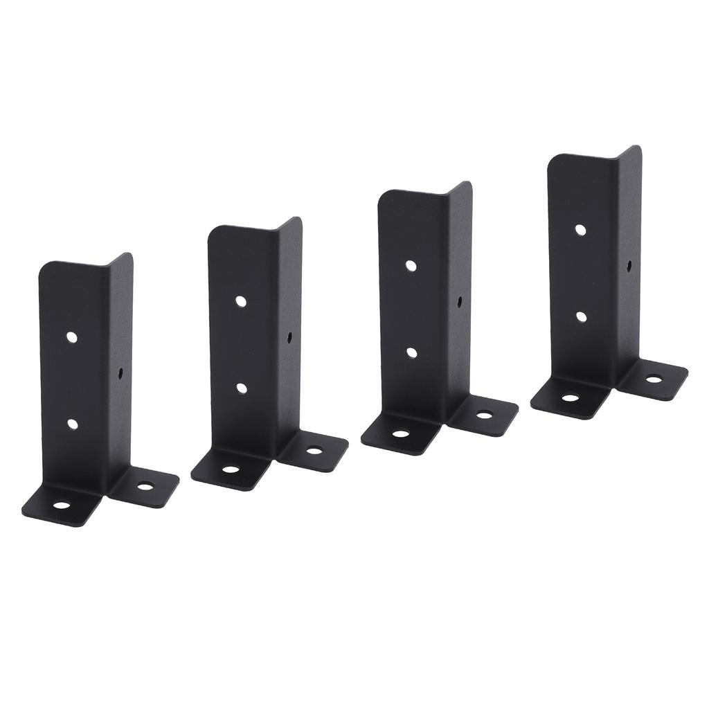 4 Sets Post Anchor Brackets Metal Base Bracket Mounting Kit for Deck Support Heavy Duty Fence Porch Railing Handrails