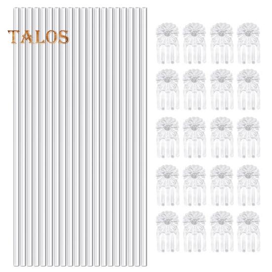 

Набор кольев для поддержки растений 16-дюймовые садовые палочки для растений с одним стеблем и зажимами Многоразовый прозрачный держатель для растений для орхидей, помидоров, цветов, молодых деревьев B