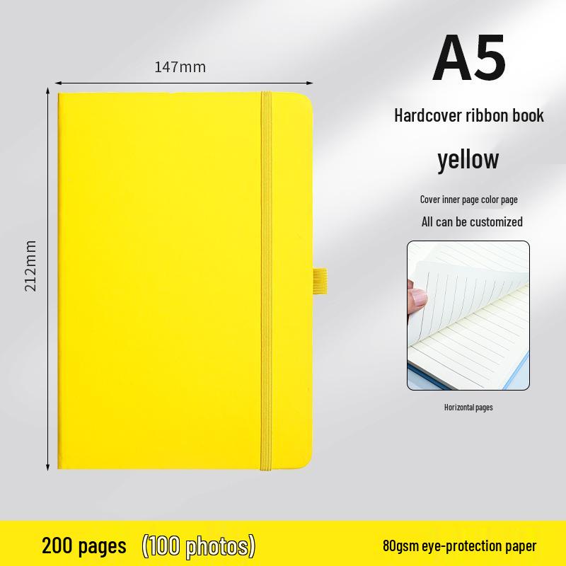 Custom PU Leather Lace-up Notebook with Printed Logo