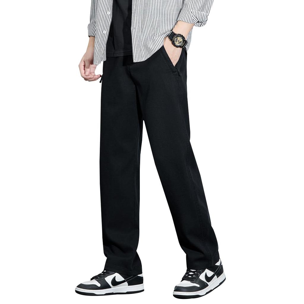 Straight Spring Summer Chino Long Loose Easy Quick Lounge Large All Seasons [Olekei] Men's Pants, Pants, Cool, Clothes, Clothes, Pants, Pants, Fit,