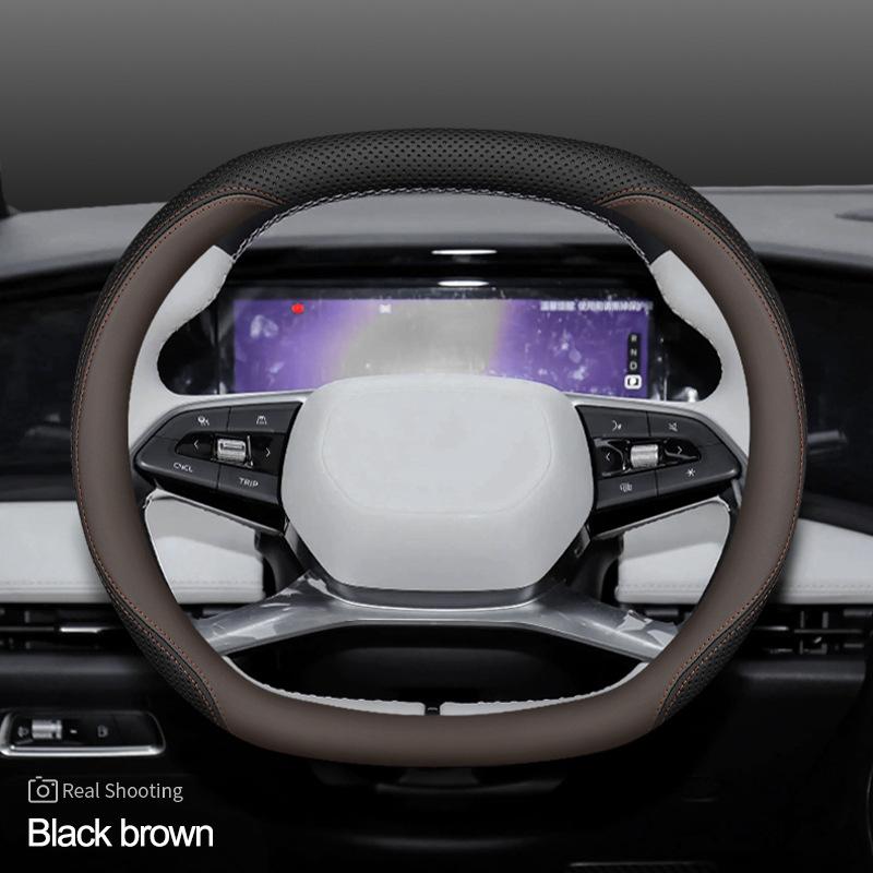 Cubierta de Volante de Coche de Cuero Trenzado Tipo D Doble para Geely Galaxy L7 Boyue L COOL 2026 2026 Soporte Protector